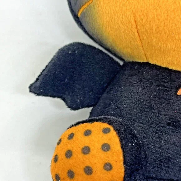 Hello Kitty Halloween Bat By TY Beanie Babies Orange & Black 6" Plush Toy NWT - Picture 9 of 12